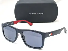8ruku Tommy Hilfiger 1556/s Sunglasses Th Matte Blue Frames With Lenses 56mm
