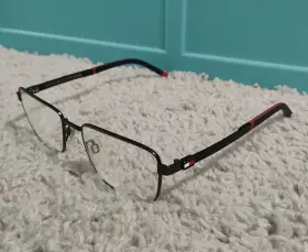 0r80 Tommy Hilfiger 827886001569 Rectangular Eyeglasses Th 1946 Black Navy Red Carbon Fiber