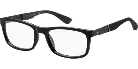 Th1522-0807-19 Tommy Hilfiger Mens Black Rectangle Eyeglass Frame - Th1522 0807 19