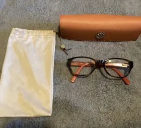 Ty2031 Tori Burch Tortoise Orange Frame Eye Glasses 1162 49/17 With Bag And Case