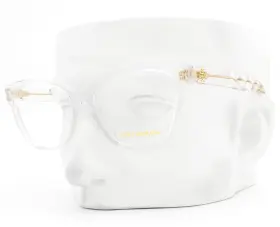 2132u Tory Burch Eyeglasses Ty 1821 Glasses Crystal Clear Gold Logo 53mm With Case