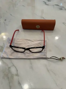 Ty2038 Tory Burch Womens Plastic Eyeglass Frame 1213 Tortoise Red 52-17