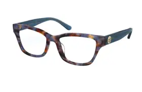 Ty2112u Tory Burch Eyeglasses 1828 51-16 140 Blue Tortoise Frame Pre-owned