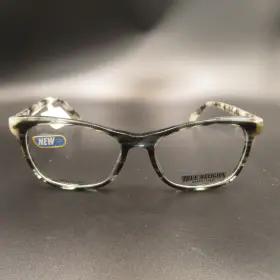 Trut001 True Religion 5746419 New Eyeglass Frames Gry Womens Full Rim Gray Tortoise