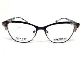 596392478 True Religion Maya Black Eyeglass Frames 55 16 145