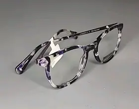 T020 True Religion Pur Purple Tortoise Eyeglass Frame 50/19/140
