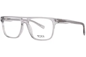 Vtu515 Tumi 04go Eyeglasses Frame Mens Crystal Grey Full Rim Square Shape 55mm