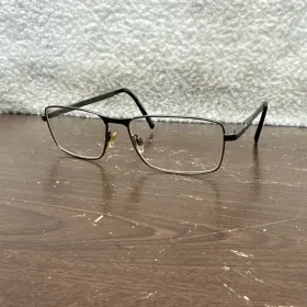 54-15-140 Turboflex Tf1025 Tf 1025 Eyeglasses Gunmetal Metal Rectangular Frames Only