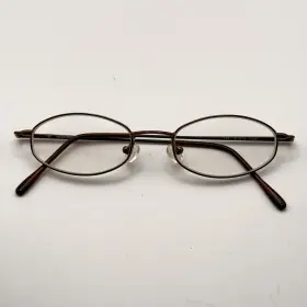 5179 Valentino Ok3c Eyeglasses Brown Oval Metal Italy Vintage Frame Only