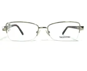 53-16-135 Valentino V2123-713 V2123 713 Eyeglasses Frames Red Tortoise Silver Half Rim