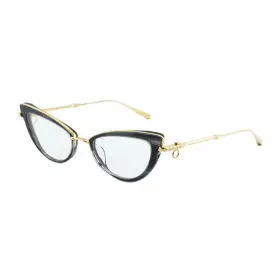 Valentino Vlx-123-ch A Cat Eye Shiny Black/gold 51 Mm Womens Eyeglasses Frame