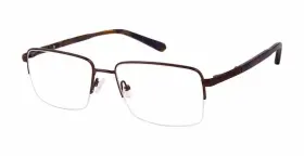 58-18-145 Van Heusen H203 Big Man Fit Eyeglasses Frame Brown
