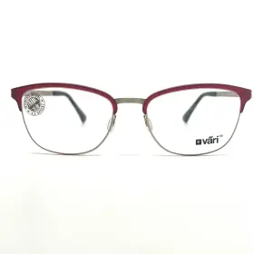 Col.24 Vari Eyeglasses Vr10 Red Plastic Metal Square Frames 52-18 140 Mm