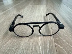 48-22-140 Vava Wl0018 White Label Black Round Aluminium Eyeglass Frames Italian