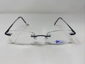 45-17-140 Velox 4022 Matte Blue Rimless Metal Eyeglasses Frame Mr47