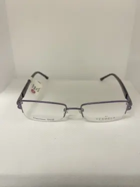 V1016-1 Vendela Eyewear Purple 51/17/135 Half Rimless Eyeglass Frame Women D39