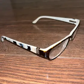 52-17-130 Vera Bradley Vb3030 Eyeglasses Glasses Frame Gunmetal Floral Flex Vgc