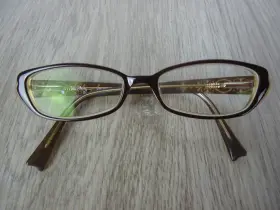 Vb3031 Vera Bradley Eyeglass Frames Vb 3031 Brown 2 Tone Floral Accent Full Rim Classic