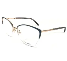 53-16-135 Vera Wang V597-sl Eyeglasses Frames V597 Sl Slate Rose Gold Cat Eye Half Rim