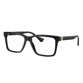 3328 Versace 056597727518 Ve Gb1 Black Plastic Rectangle Eyeglasses 56mm