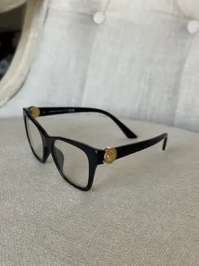 0ve3341u-gb1 Versace Ve 3341u Gb1 Black Plastic Cat-eye Frame Eyeglasses 50mm