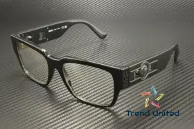Versace 0ve3350-5360 Ve3350 5360 Black Demo Lens 55 Mm Mens Eyeglasses