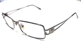 1092b Versace 1045 Gold Metal Rectangle Medusas Eyeglasses 53-16 130 Italy