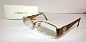 Mod.1137-b Versace 1137-b 1002 Italy Copper Rose 52-18-135 Eyeglass Frames Only