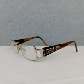 1163-b Versace Eyeglasses Mod. 1221 Gold/brown Italy 52 16 130 Frames Only