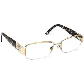 Mod.1175-b Versace 1175-b Eyeglasses 1002 Gold Half Rim Frame Italy 51 17 135 Crystals