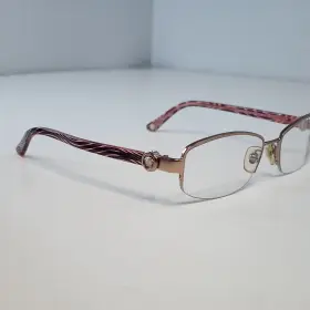 53-17-135 Versace 1187-b Eyeglasses 1280 Pale Gold Pink Half Rim Women S Frame