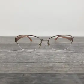 1215-b Versace Eyeglasses Mod. 1052 Rose Gold Crystals Half Rim Italy 53 16 135