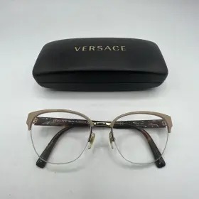 1255-b Versace Semi-rimless I2210 Used Eyeglasses Frames