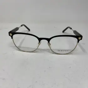 53-19-140 Versace 280u Mod 1268 1261 Black Gold Eyeglasses Frame