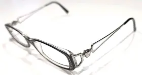 3031-b Versace 139 Glossy Black Rectangular Eyeglasses Frame 50-16 130 Italy