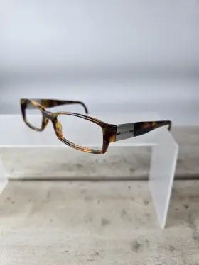3095 Versace 143 Brown Tortoise Gray Rectangle Eyeglasses Frames 53-16 140 Italy