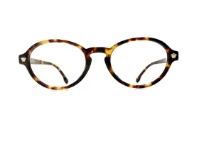3259a Versace Brown Tortoise Gold Medusa Oval Glasses Italy Mod 5270 52 20 140