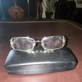 89m16 Versace 5557 Rectangular Gold Metal Full Rim Eyeglasses Frames Designer