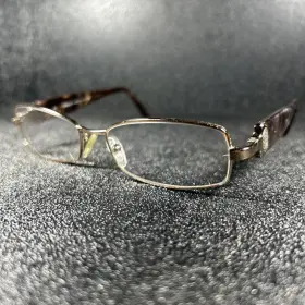 52-16-135 Versace Bv7625468 Mod.1139 1053 Italy Goldbrown Polished Eyeglasses Frame Gb4-25