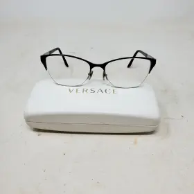 53-17-140 Versace Dv2551502 Eyeglass Frames Mod. 1218 1342 Italy Gold/black Half Rimless