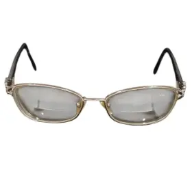Mod.1210-b-m Versace 1000 Crystal Silver Size 52/16/135 Made In Italy Eyeglasses
