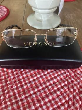 Ve1175b Versace Gold Half Frame Eyeglasses For Women -