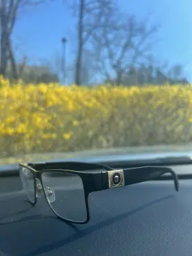 Ve12741436 Versace Ve 1274 1436 55mm Black Metal Rectangle Eyeglasses