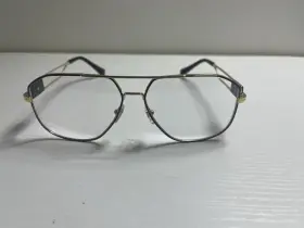 Ve1287-1002-57 Versace Men Eyeglasses Gold Aviator Style Frames Lik New