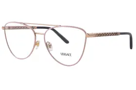 Ve1296 Versace 1515 Eyeglasses Frame Womens Pastel Rose Full Rim Cat Eye 55mm