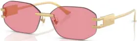 100284 Versace Ve2274 Sunglasses Gold/pink Lenses Rimless Style 58mm