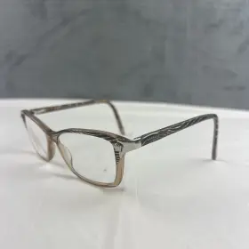Ve3156 Versace Mod 3156 934 Crystal Brown Striped Eyeglass Frames Only Italy 53 15 135