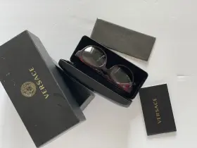 Ve3268 Versace 388 Transparent Red Round Womens 51 Mm Eyeglasses Nwot Case