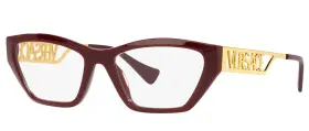 Ve3327u Versace New Ve 3327-u 5381 53mm Red Gold Spell Out Eyeglasses Frames Italy