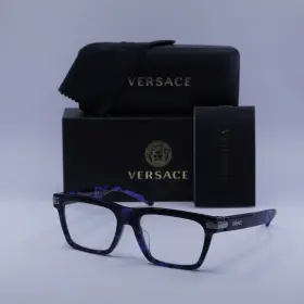 Ve3354f5460 Versace Ve3354f5460/55 New Ve3354f 5460 Top Black/havana Blue 55mm Eyeglasses
